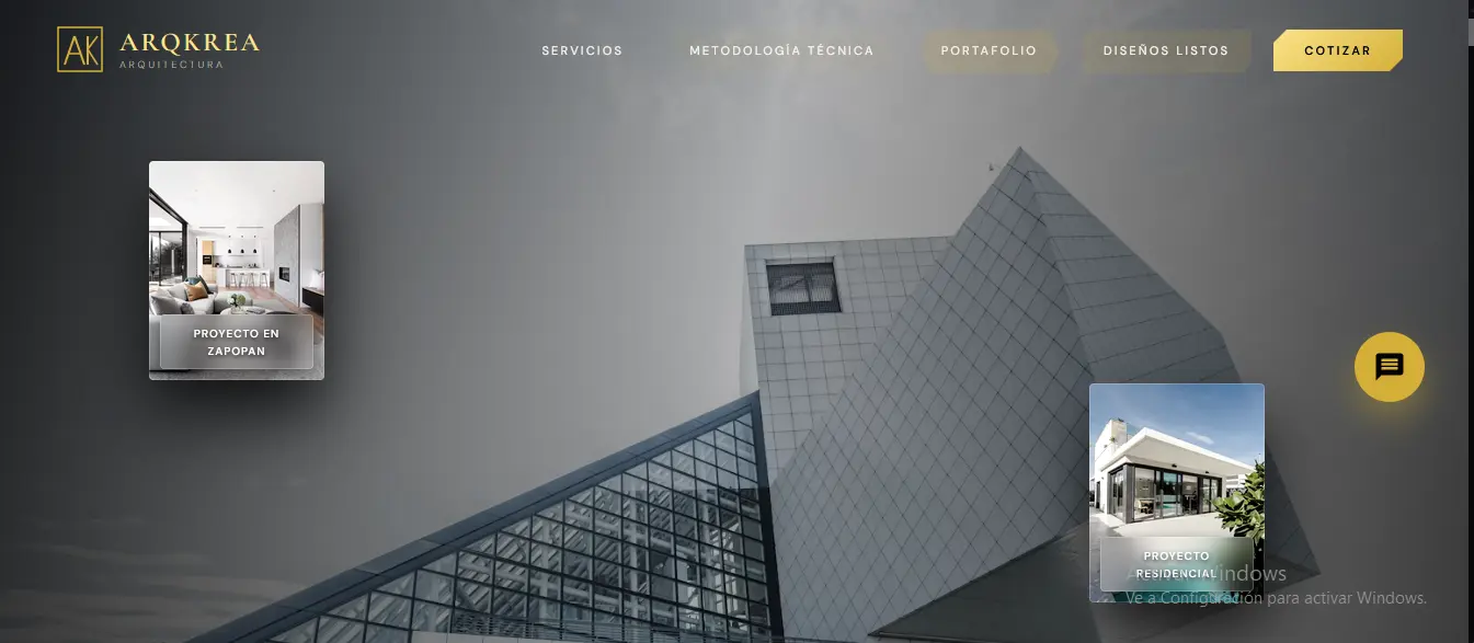Arq Krea architecture studio website