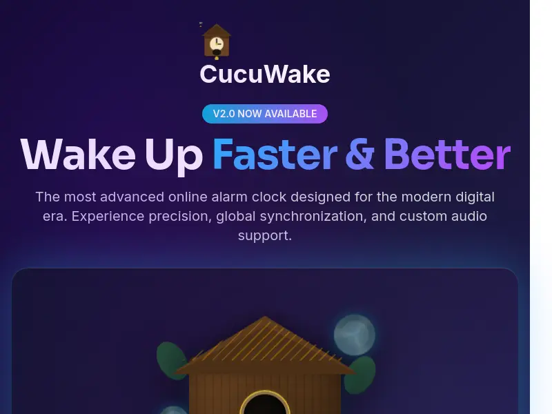 CucuWake free web alarm clock site