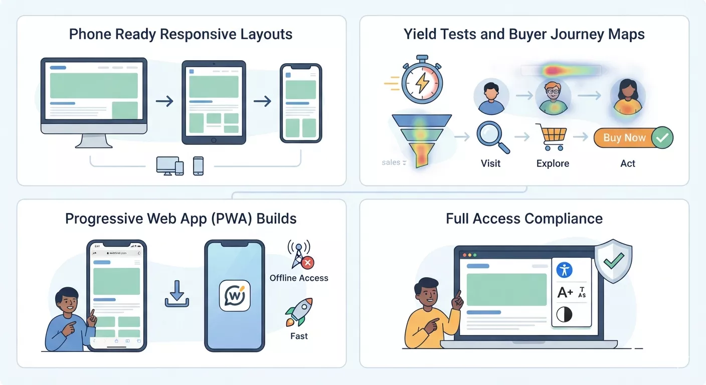 Fast custom web design layout built for phones and computers